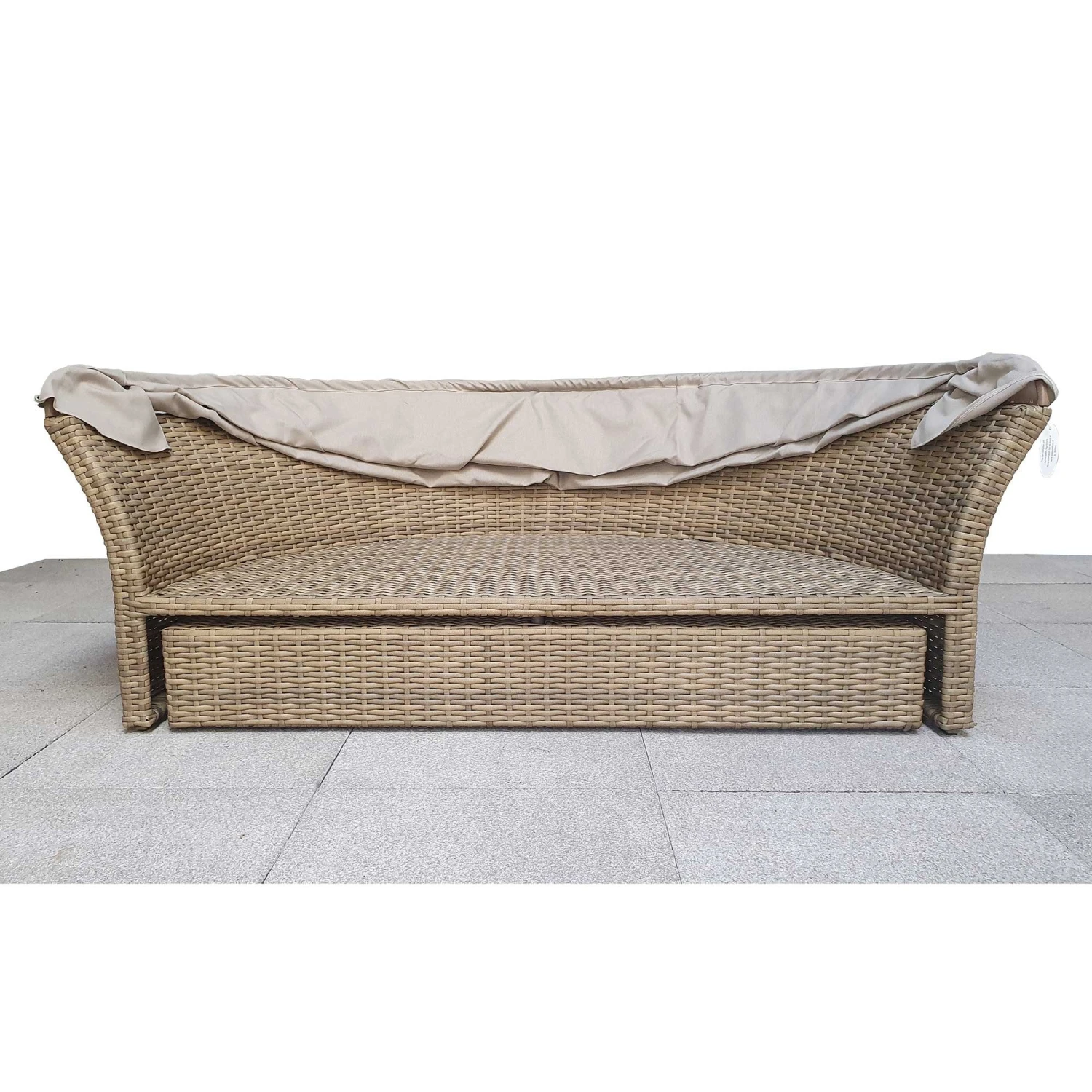 Lily Natural Rattan Round Day Bed 4 Lily Natural Rattan Round Day Bed - Image 4
