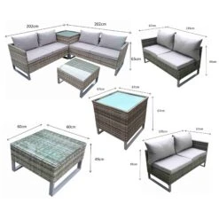 Lucy Light Grey Rattan Corner Sofa Set 5 Lucy Light Grey Rattan Corner Sofa Set -Garden Furniture Sales lucy light grey rattan corner sofa set p78489 173009 zoom