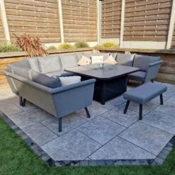 LUNA Grey U Shaped Sofa With Gas Fire Pit & Ottoman 11 LUNA Grey U Shaped Sofa With Gas Fire Pit & Ottoman -Garden Furniture Sales luna grey u shaped sofa with gas fire pit ottoman p83636 173077 zoom