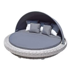 Madison Grey Rattan Large Round Day Bed 15 Madison Grey Rattan Large Round Day Bed -Garden Furniture Sales madison grey rattan large round day bed p78490 134609 zoom