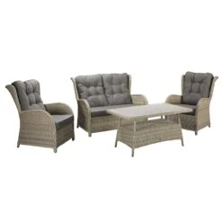 Meghan Cream Grey Rattan 4 Seater Sofa Set With Supper Table -Garden Furniture Sales meghan cream grey rattan 4 seater sofa set with supper table p78491 134619 zoom