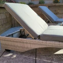 Meghan Grey Pair Of Sunloungers With Drinks Table -Garden Furniture Sales meghan grey pair of sunloungers with drinks table p83639 173114 zoom