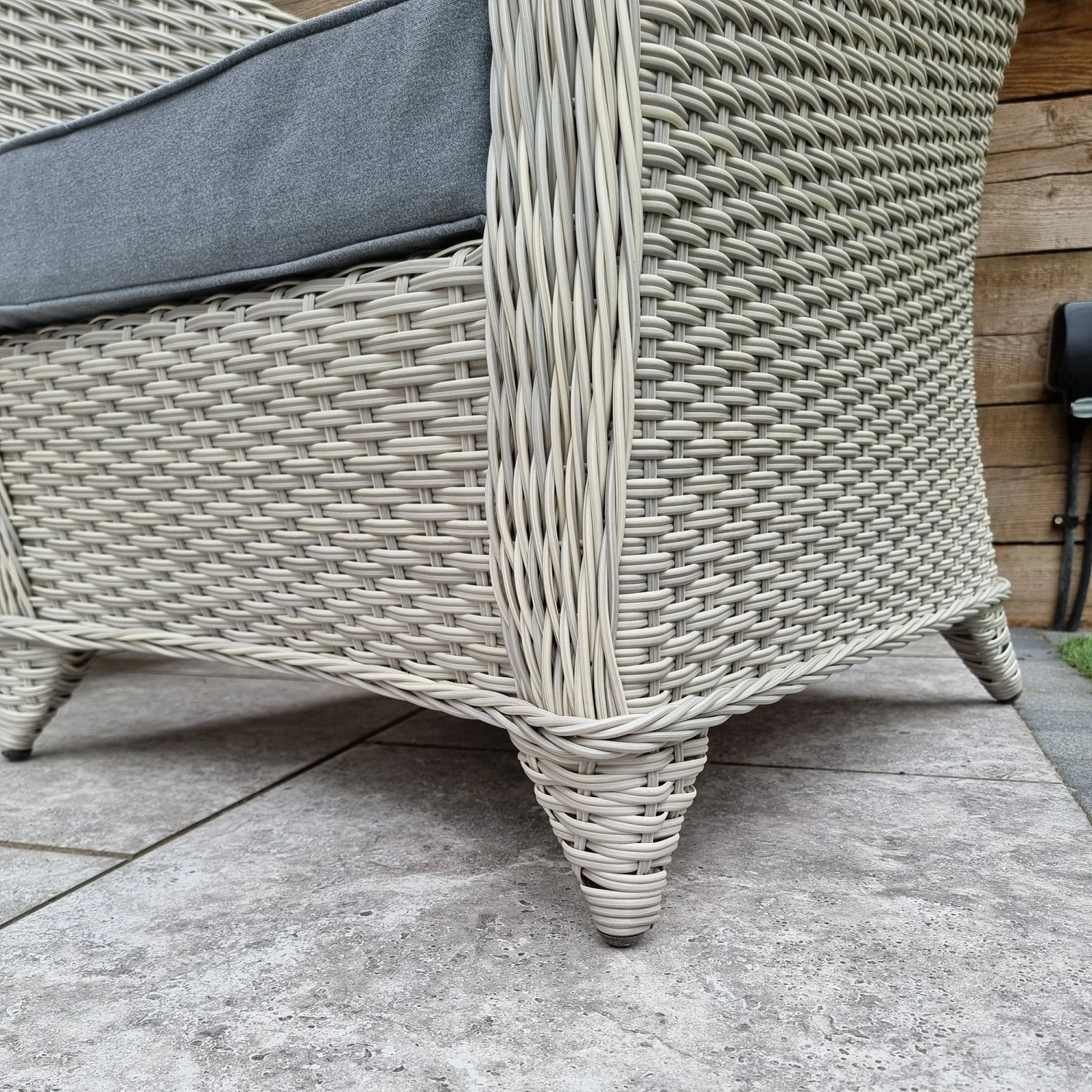 Meghan Grey Rattan 2 Chair And Table Set 6 Meghan Grey Rattan 2 Chair And Table Set - Image 6