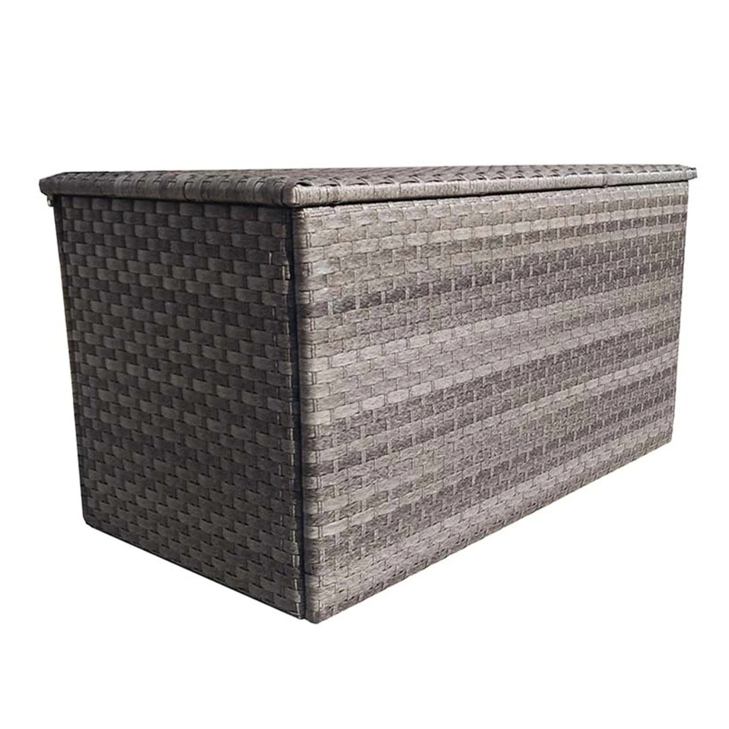 Multi Grey Rattan Large Cushion Box With Zipper Liner 1 Multi Grey Rattan Large Cushion Box With Zipper Liner