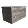 Multi Grey Rattan Medium Cushion Box With Zipper Liner