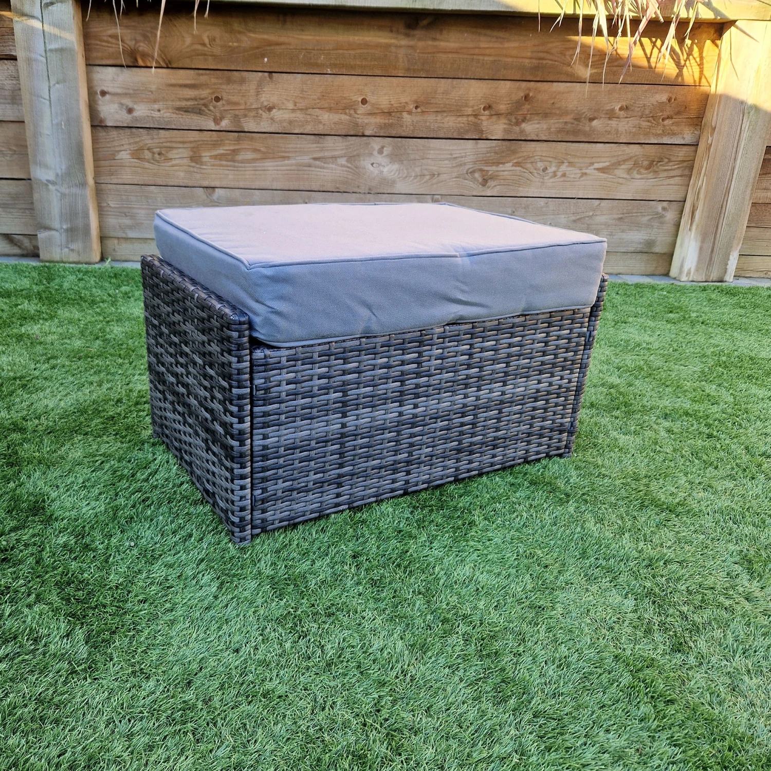 Ottoman Bench In 8mm Grey Flat Weave 1 Ottoman Bench In 8mm Grey Flat Weave