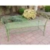 Outdoor Stool Bench In Antique Green