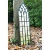 Outdoor Tall Blue Arch Garden Mirror