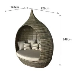 Pearl Grey Rattan Day Bed -Garden Furniture Sales pearl grey rattan day bed p78498 134734 zoom