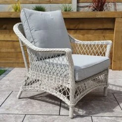 Rose White Rattan 5 Seater Sofa Set With Coffee Table -Garden Furniture Sales rose white rattan 5 seater sofa set with coffee table p78500 172933 zoom