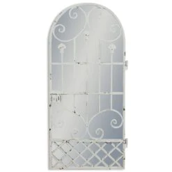 Rustic Chantilly Blue Tall Garden Gate Wall Mirror -Garden Furniture Sales rustic chantilly blue tall garden gate wall mirror p66444 143005 zoom