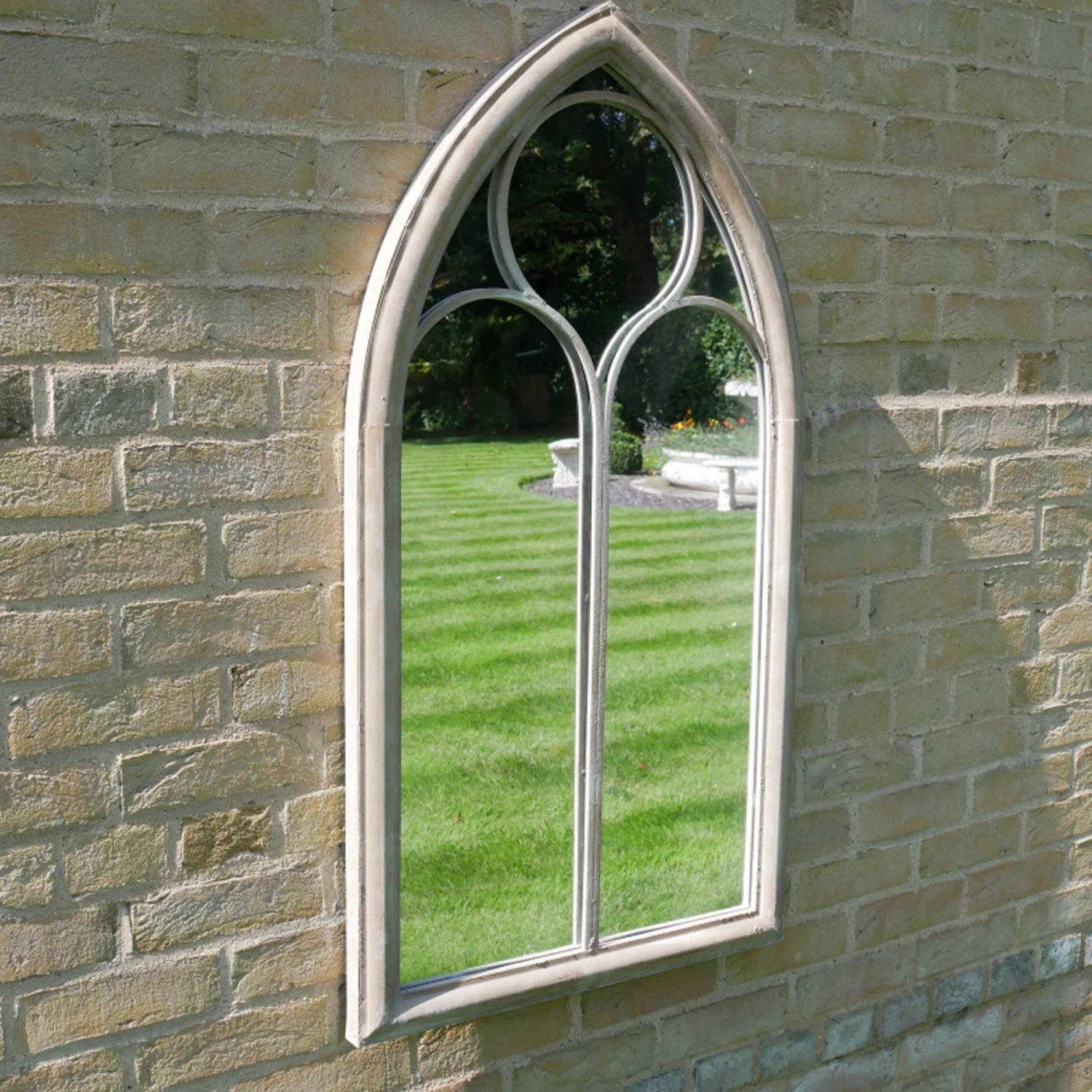 Rustic Metal Arched Garden Mirror 1 Rustic Metal Arched Garden Mirror