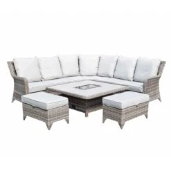 Sarah Grey Rattan Corner Sofa Dining Set With Ice Bucket Lift Table -Garden Furniture Sales sarah grey rattan corner sofa dining set with ice bucket lift table p78518 135084 zoom