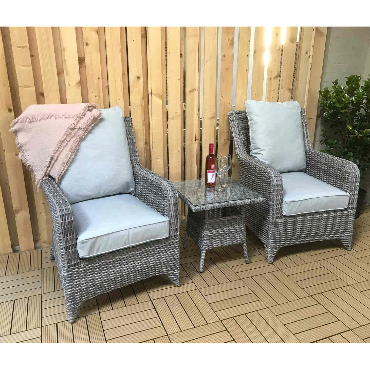 Sarah Grey Rattan Lounge Set 1 Sarah Grey Rattan Lounge Set