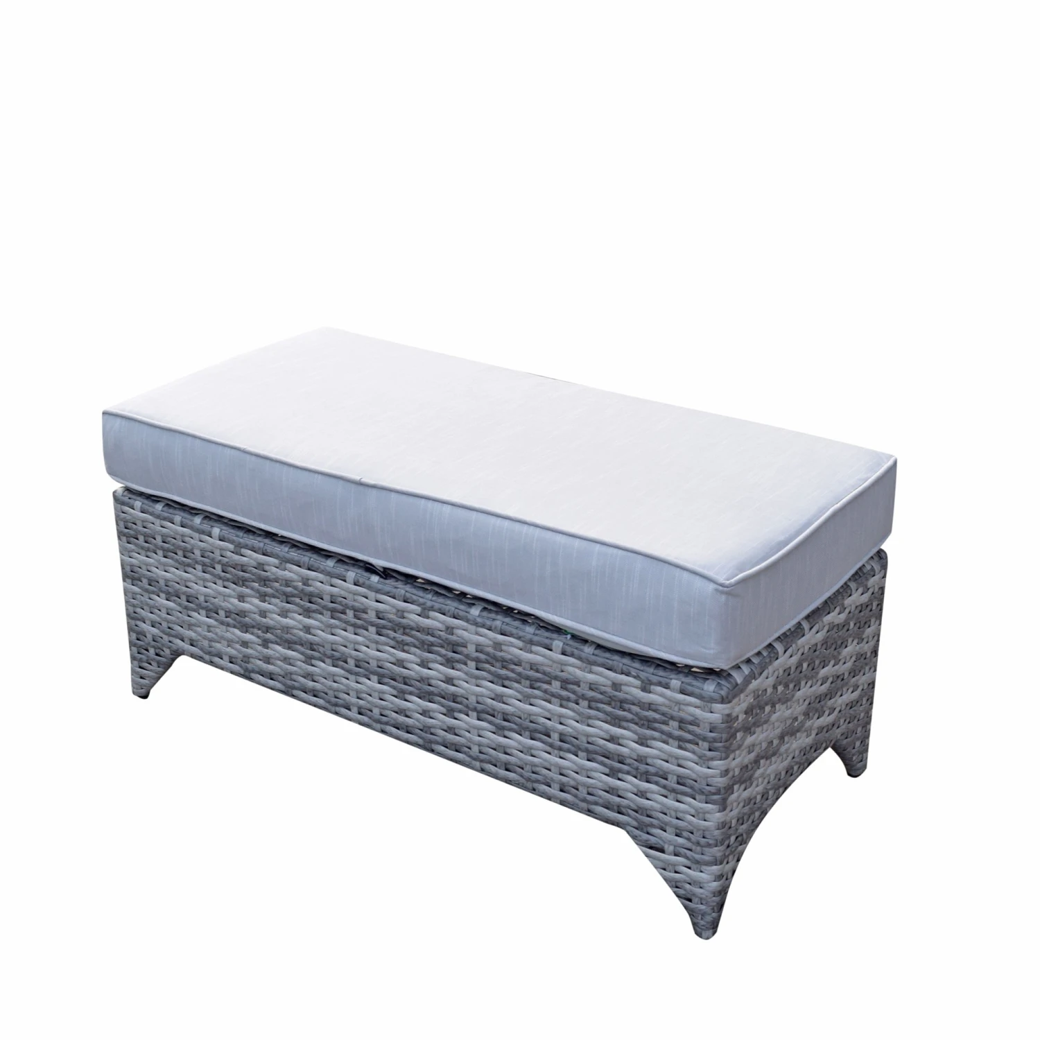 Sarah Grey Rattan Ottoman Bench 1 Sarah Grey Rattan Ottoman Bench