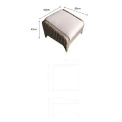 Sarah Grey Rattan Ottoman Stool -Garden Furniture Sales sarah grey rattan ottoman stool p78506 173018 zoom