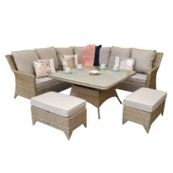 Sarah Natural Rattan Corner Sofa Dining Set -Garden Furniture Sales sarah natural rattan corner sofa dining set p78503 134779 zoom