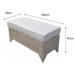 Sarah Natural Rattan Ottoman Bench -Garden Furniture Sales sarah natural rattan ottoman bench p78515 135162 zoom