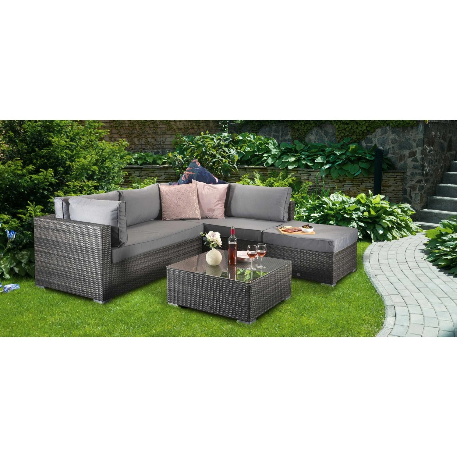 Savannah Grey Rattan Corner Sofa 2 Savannah Grey Rattan Corner Sofa - Image 2