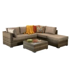 Savannah Natural Brown Rattan Corner Sofa -Garden Furniture Sales savannah natural brown rattan corner sofa p78520 135224 zoom