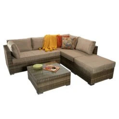 Savannah Natural Brown Rattan Corner Sofa -Garden Furniture Sales savannah natural brown rattan corner sofa p78520 135226 zoom