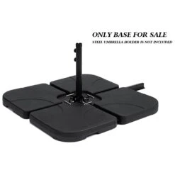 Set Of 4 Plastic Parasol Bases With U Link Bracket