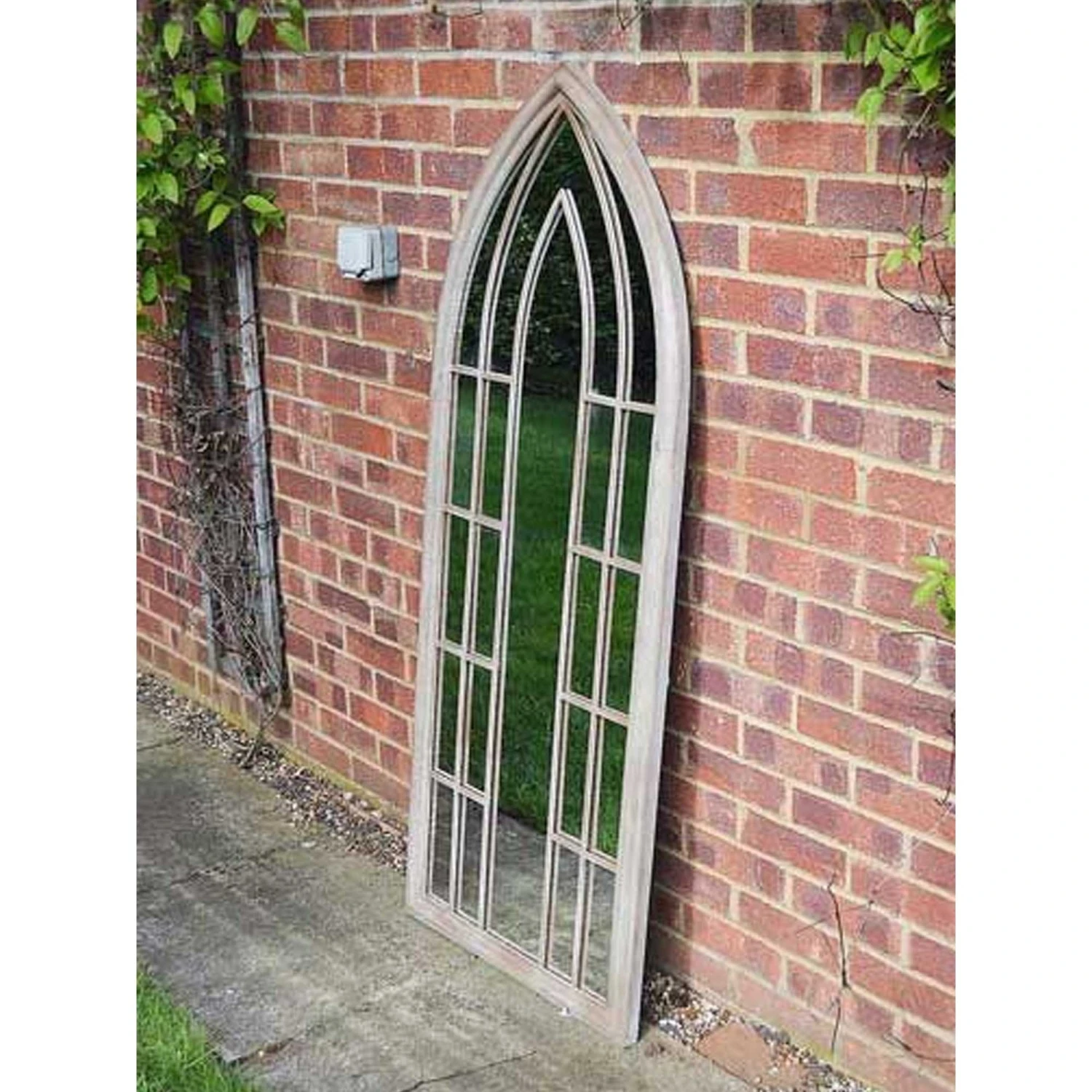 Somerley Gothic Arch Large Garden Mirror 2 Somerley Gothic Arch Large Garden Mirror - Image 2