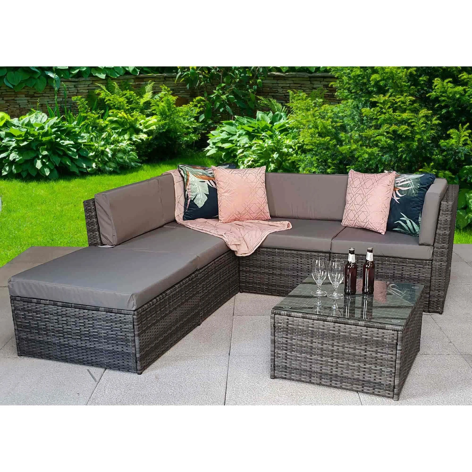 Stella Grey Rattan Modular Corner Sofa 2 Stella Grey Rattan Modular Corner Sofa - Image 2