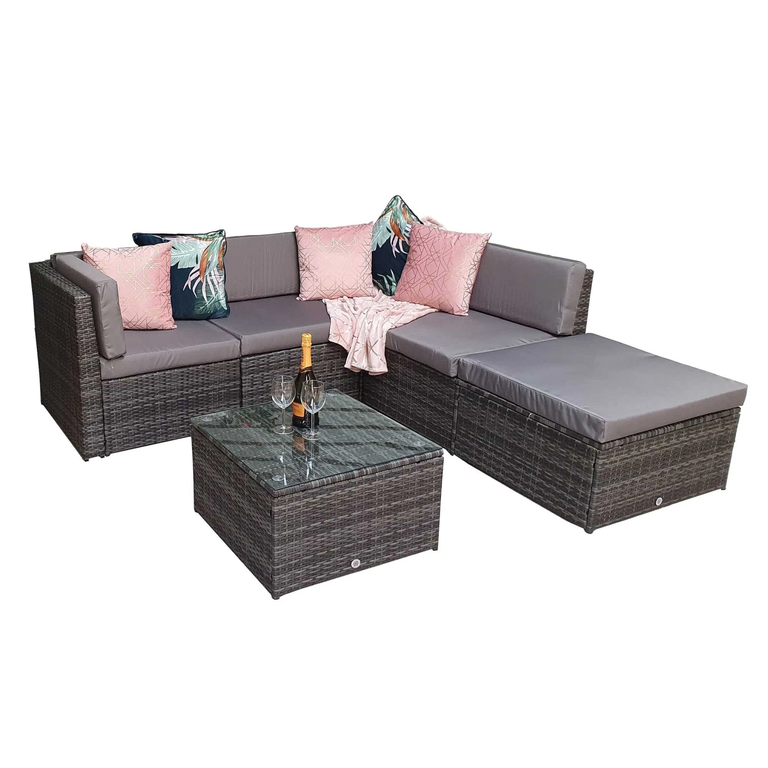 Stella Grey Rattan Modular Corner Sofa 3 Stella Grey Rattan Modular Corner Sofa - Image 3