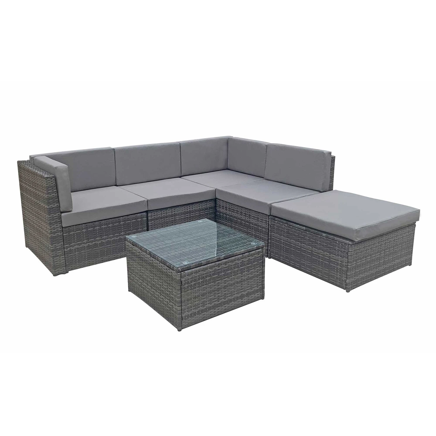 Stella Grey Rattan Modular Corner Sofa 7 Stella Grey Rattan Modular Corner Sofa - Image 7