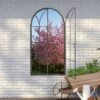 Summer View Metal Arched Opening Garden Mirror