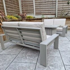 Venus Grey2 Seater Sofa Set With Table Featuring Fire Pit -Garden Furniture Sales venus grey 2 seater sofa set with table featuring fire pit p83643 173146 zoom
