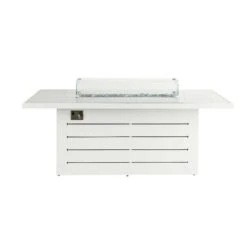 White Patterned Top Rectangular Outdoor Dining Table With Firepit -Garden Furniture Sales white patterned top rectangular outdoor dining table with firepit p76656 125060 zoom