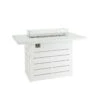 White Plain Top Outdoor Bar Table With Firepit