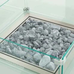 White Plain Top Outdoor Coffee Table With Firepit -Garden Furniture Sales white plain top outdoor coffee table with firepit p76670 125220 zoom