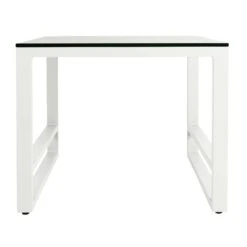 White Plain Top Outdoor Side Table -Garden Furniture Sales white plain top outdoor side table p76684 124565 zoom