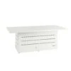 White Plain Top Rectangular Outdoor Dining Table