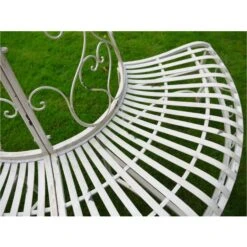 White Rounded Bench -Garden Furniture Sales white rounded bench p65019 99805 zoom